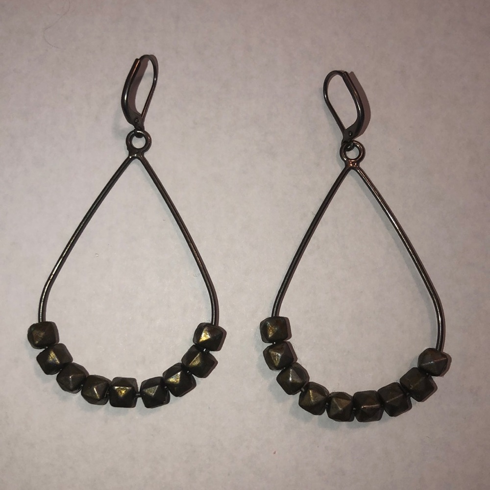 Kenneth Cole Gunmetal Bronze Earrings